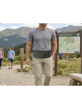 Authentic Roots Canada Camo Leather Belt/Waist/Fanny Bag